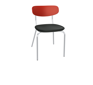 Кухонный стул SHT-ST85-2/SB85-2/S85M (красный/черный/хром лак) в Мурманске