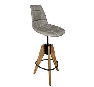 Барный стул SHT-ST29-C/S92 (пепельный/брашированный коричневый/черный муар) в Мурманске