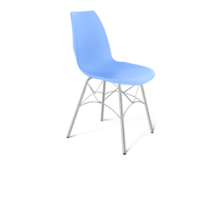 Кухонный стул SHT-ST29/S107 (голубой pan 278/хром лак) в Мурманске