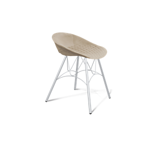 Обеденный стул SHT-ST19-SF1 / SHT-S100 (ванильный крем/хром лак) в Мурманске