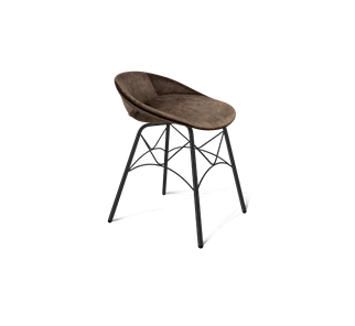 Обеденный стул SHT-ST19-SF1 / SHT-S107 (кофейный трюфель/черный муар) в Мурманске - предосмотр