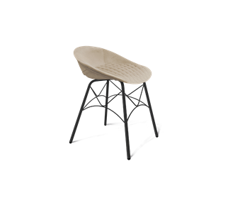 Обеденный стул SHT-ST19-SF1 / SHT-S107 (ванильный крем/черный муар) в Мурманске