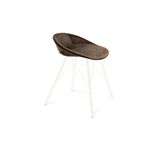 Обеденный стул SHT-ST19-SF1 / SHT-S37 (кофейный трюфель/белый муар) в Мурманске