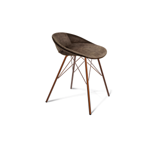 Обеденный стул SHT-ST19-SF1 / SHT-S37 (кофейный трюфель/медный металлик) в Мурманске - предосмотр
