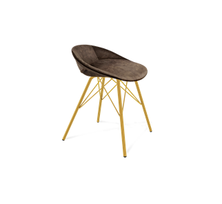 Обеденный стул SHT-ST19-SF1 / SHT-S37 (кофейный трюфель/золото) в Мурманске