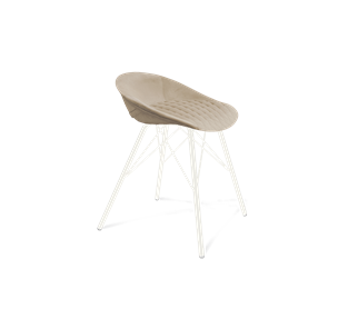 Обеденный стул SHT-ST19-SF1 / SHT-S37 (ванильный крем/белый муар) в Мурманске