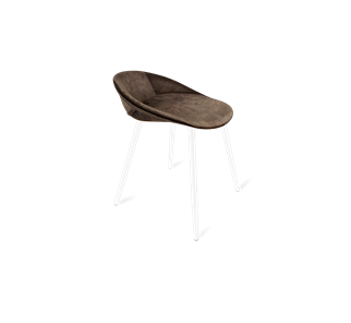 Обеденный стул SHT-ST19-SF1 / SHT-S95-1 (кофейный трюфель/белый муар) в Мурманске - предосмотр