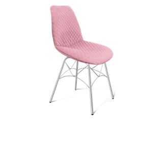 Обеденный стул SHT-ST29-С22 / SHT-S107 (розовый зефир/хром лак) в Мурманске