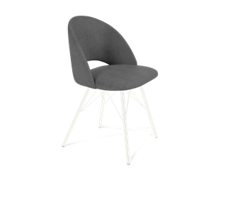 Обеденный стул SHT-ST34 / SHT-S37 (платиново-серый/белый муар) в Мурманске