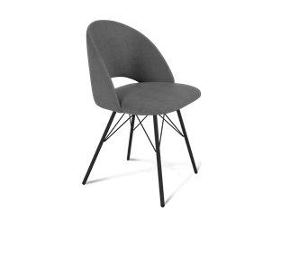 Обеденный стул SHT-ST34 / SHT-S37 (платиново-серый/черный муар) в Мурманске