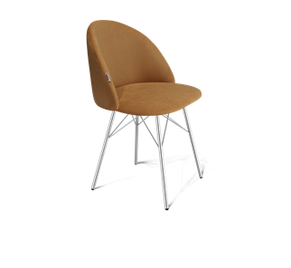 Обеденный стул SHT-ST35 / SHT-S64 (горчичный/хром лак) в Мурманске
