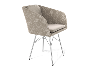 Обеденный стул SHT-ST43-1 / SHT-S64 (карамельный латте/хром лак) в Мурманске