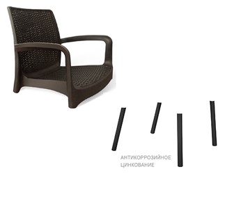 Обеденный стул SHT-ST68 / SHT-S424 (черно-коричневый) в Мурманске