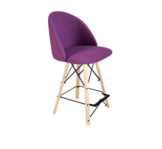Полубарный стул SHT-ST35 / SHT-S80-1 (ягодное варенье/прозрачный лак/черный) в Мурманске