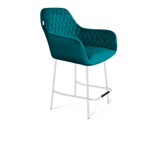 Полубарный стул SHT-ST38 / SHT-S29P-1 (альпийский бирюзовый/хром лак) в Мурманске