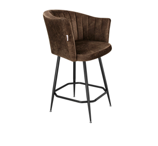 Полубарный стул SHT-ST42-1 / SHT-S148-1 (кофейный трюфель/черный муар) в Мурманске
