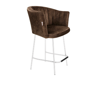 Полубарный стул SHT-ST42-1 / SHT-S29P-1 (кофейный трюфель/белый муар) в Мурманске - предосмотр