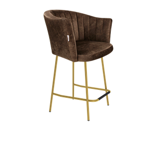 Полубарный стул SHT-ST42-1 / SHT-S29P-1 (кофейный трюфель/золото) в Мурманске