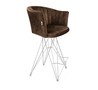 Полубарный стул SHT-ST42-1 / SHT-S66-1 (кофейный трюфель/хром лак) в Мурманске