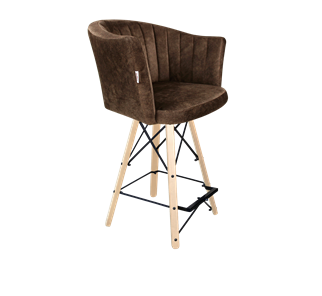 Полубарный стул SHT-ST42-1 / SHT-S80-1 (кофейный трюфель/прозрачный лак/черный) в Мурманске