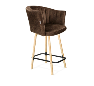 Полубарный стул SHT-ST42-1 / SHT-S94-1 (кофейный трюфель/прозрачный лак/черный муар) в Мурманске