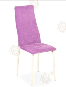 Обеденный стул Волна, каркас металл бежевый, инфинити фиолетовый в Мурманске