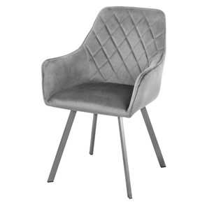 Мягкий кухонный стул-кресло Мадрид СРП-056 бриллиант Дрим серый в Мурманске