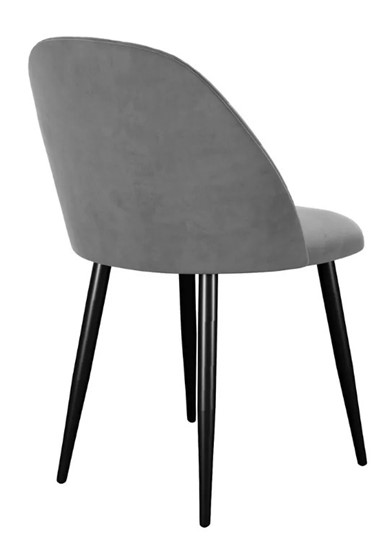 Мягкий стул 302, микровелюр B22 grey, ножки черные в Мурманске - изображение 3
