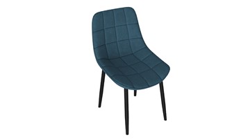 Обеденный стул Boston (Черный муар/Велюр V006 бирюзовый) в Мурманске