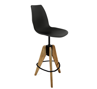 Барный стул SHT-ST29/S92 (черный/брашированный коричневый/черный муар) в Мурманске