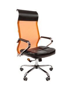 Кресло компьютерное CHAIRMAN 700 сетка, цвет оранжевый в Мурманске
