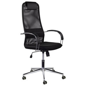 Кресло офисное Brabix Premium Pilot EX-610 CH (хром, ткань-сетка, черное) 532417 в Мурманске