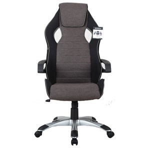 Кресло Brabix Techno GM-002 (ткань, черное/серое, вставки белые) в Мурманске