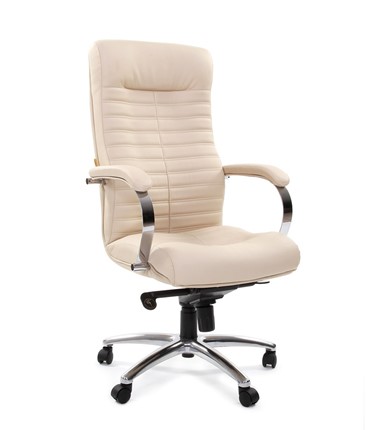 Офисное кресло CHAIRMAN 480 Экокожа Канвас светло-бежевый в Мурманске - изображение