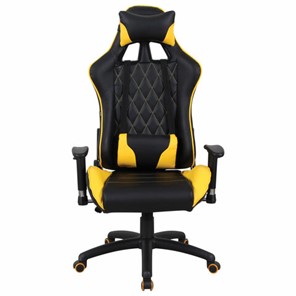 Офисное кресло Brabix GT Master GM-110 (две подушки, экокожа, черное/желтое) 531927 в Мурманске - предосмотр