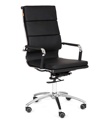 Кресло компьютерное CHAIRMAN 750 экокожа черная в Мурманске - изображение