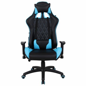 Офисное кресло Brabix GT Master GM-110 (две подушки, экокожа, черное/голубое) 531928 в Мурманске