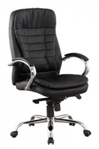 Офисное кресло ДамОфис J 9031-1 экокожа /хром, черный в Мурманске