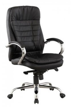Офисное кресло J 9031-1 экокожа /хром, черный в Мурманске - изображение
