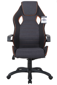 Кресло офисное Brabix Techno Pro GM-003 (ткань, черное/серое, вставки оранжевые) в Мурманске - предосмотр