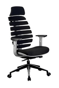 Офисное кресло Riva Chair SHARK (Черный/серый) в Мурманске