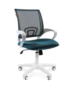 Офисное кресло CHAIRMAN 696 white, ткань, цвет зеленый в Мурманске