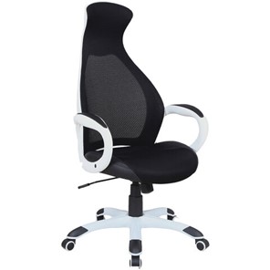 Кресло Brabix Premium Genesis EX-517 (пластик белый, ткань/экокожа/сетка черная) 531573 в Мурманске