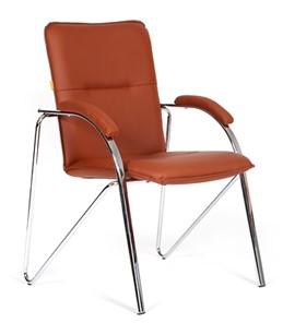 Кресло компьютерное CHAIRMAN 850 Экокожа Terra 111 коричневая в Мурманске
