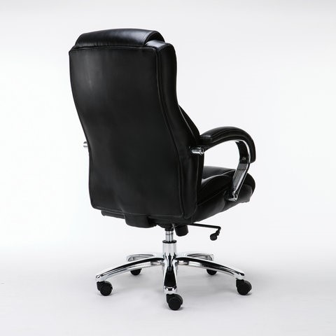 Офисное кресло Brabix Premium Status HD-003 (рециклированная кожа, хром, черное) 531821 в Мурманске - изображение 2
