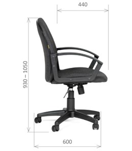 Компьютерное кресло CHAIRMAN 681 Ткань C-3 черное в Мурманске - предосмотр 2