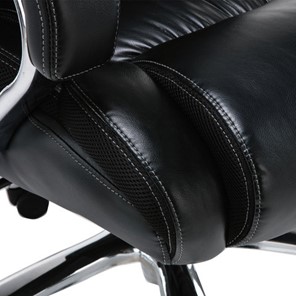 Офисное кресло Brabix Premium Status HD-003 (рециклированная кожа, хром, черное) 531821 в Мурманске - предосмотр 9