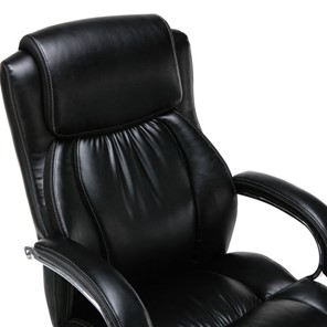 Офисное кресло Brabix Premium Status HD-003 (рециклированная кожа, хром, черное) 531821 в Мурманске - предосмотр 4