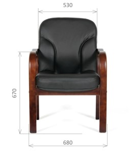 Кресло офисное CHAIRMAN 658 Натуральная кожа черный в Мурманске - предосмотр 1