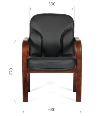 Кресло офисное CHAIRMAN 658 Натуральная кожа черный в Мурманске - изображение 1